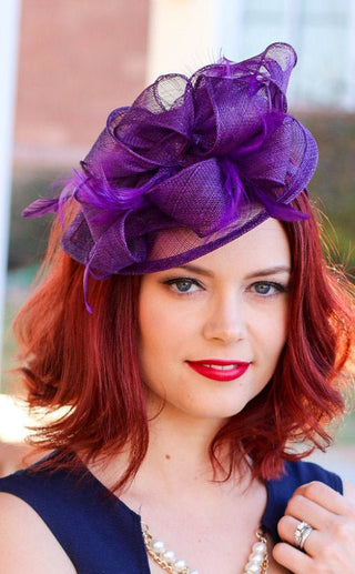 Purple Fascinator - The Hat Hive