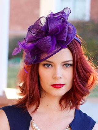 Purple Fascinator - The Hat Hive