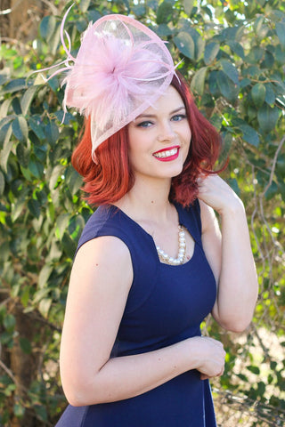 red Fascinator - The Hat Hive