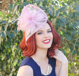 red Fascinator - The Hat Hive
