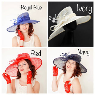 Royal Blue Derby Hat - The Hat Hive
