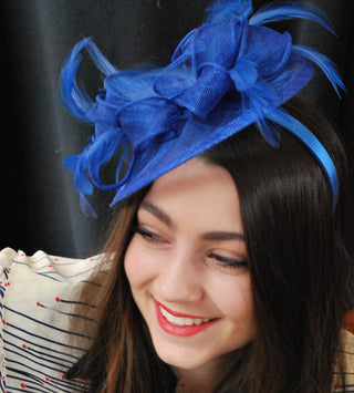 Royal Blue Fascinator - The Hat Hive