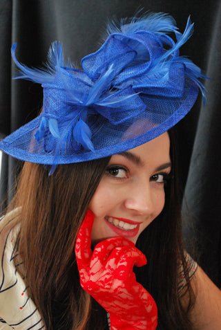 Royal Blue Fascinator - The Hat Hive