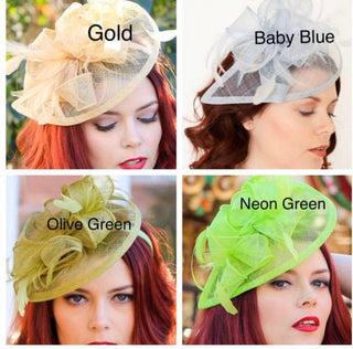 Royal Blue Fascinator, Tea Party Hat, Church Hat, Derby Hat, Fancy Hat, Royal Blue Hat, wedding hat, Blue Fascinator, womens hat - The Hat Hive