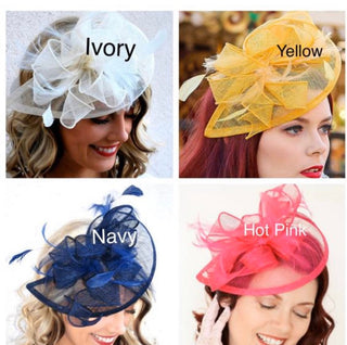 Royal Blue Fascinator, Tea Party Hat, Church Hat, Derby Hat, Fancy Hat, Royal Blue Hat, wedding hat, Blue Fascinator, womens hat - The Hat Hive