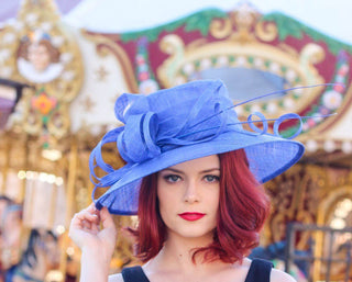 Royal Blue Kentucky Derby Hat - The Hat Hive