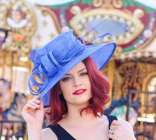 Royal Blue Kentucky Derby Hat - The Hat Hive