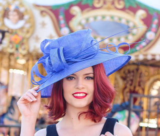 Royal Blue Kentucky Derby Hat - The Hat Hive