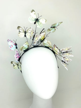 Shades of Green and Blue Butterfly Fascinator, butterfly hat, Tea Party Hat, Church Hat, Derby Hat, Fancy Hat, Pink Hat, Tea Party - The Hat Hive