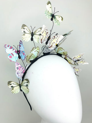 Shades of Green and Blue Butterfly Fascinator, butterfly hat, Tea Party Hat, Church Hat, Derby Hat, Fancy Hat, Pink Hat, Tea Party - The Hat Hive