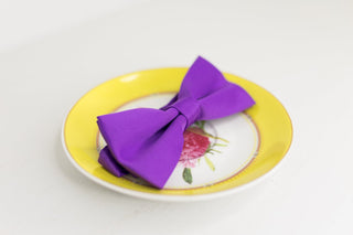 SOLID PURPLE BOW TIE - The Hat Hive