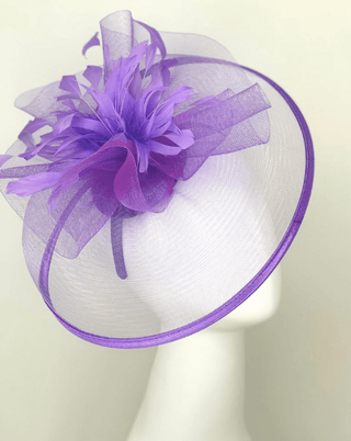 THE CELESTE MESH FASCINATOR ON HEADBAND FOR GARDEN PARTIES - The Hat Hive