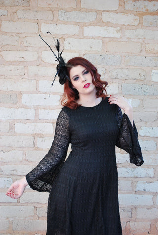 The Ellie Black Fascinator, Women's Tea Party Hat, Church Hat, Derby Hat, Fancy Hat, Bachelorette Hat, Tea Party Hat, wedding hat - The Hat Hive