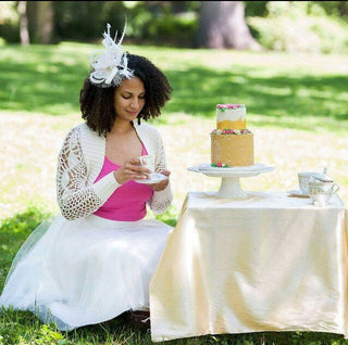 The Ellie Ivory Fascinator, Women's Tea Party Hat, Church Hat, Derby Hat, Fancy Hat, White Formal Hat, Tea Party Hat, wedding hat - The Hat Hive