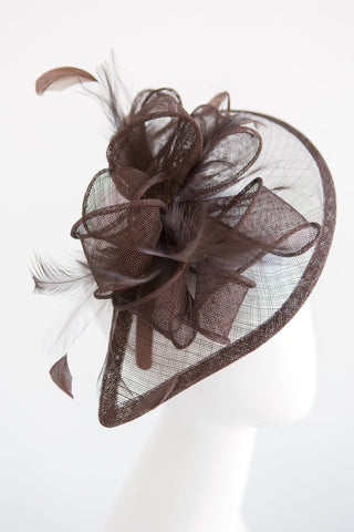 The Kenni Fascinator, Mocha Brown Fascinator, Womens Tea Party Hat, Church Hat, Derby Hat, Fancy Hat, British Hat, Royal Hat - The Hat Hive