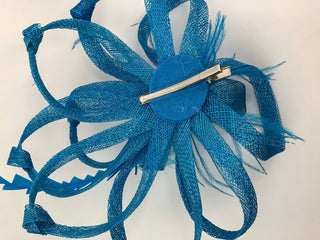 Turquoise Fascinator, Tea Party Hat, Church Hat, Kentucky Derby Hat, Fancy Hat, British, Wedding Hat, Fascinator, womens hat - The Hat Hive