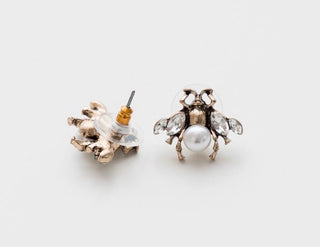 VINTAGE CRYSTAL BEE EARRINGS - The Hat Hive