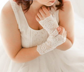 White Lace Gloves - The Hat Hive